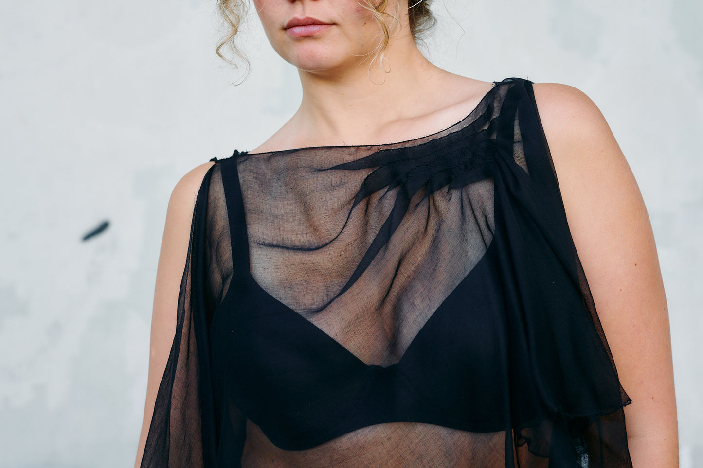 Open-Sided Cotton Gauze Top