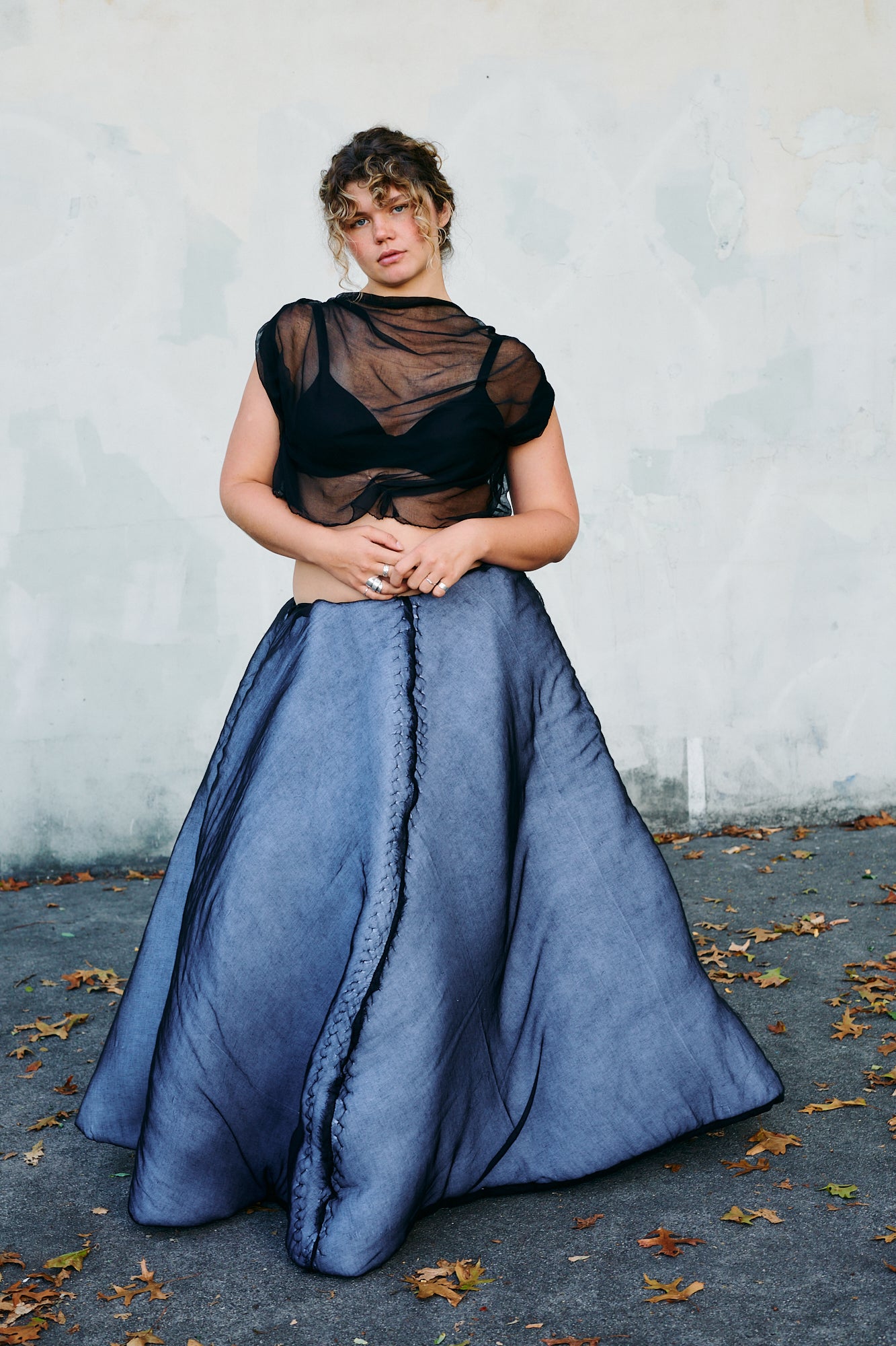 Stuffed Cotton Gauze Skirt